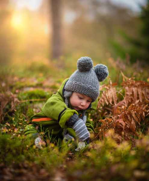 adorable autumn baby blur